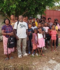 Families register the kids for school